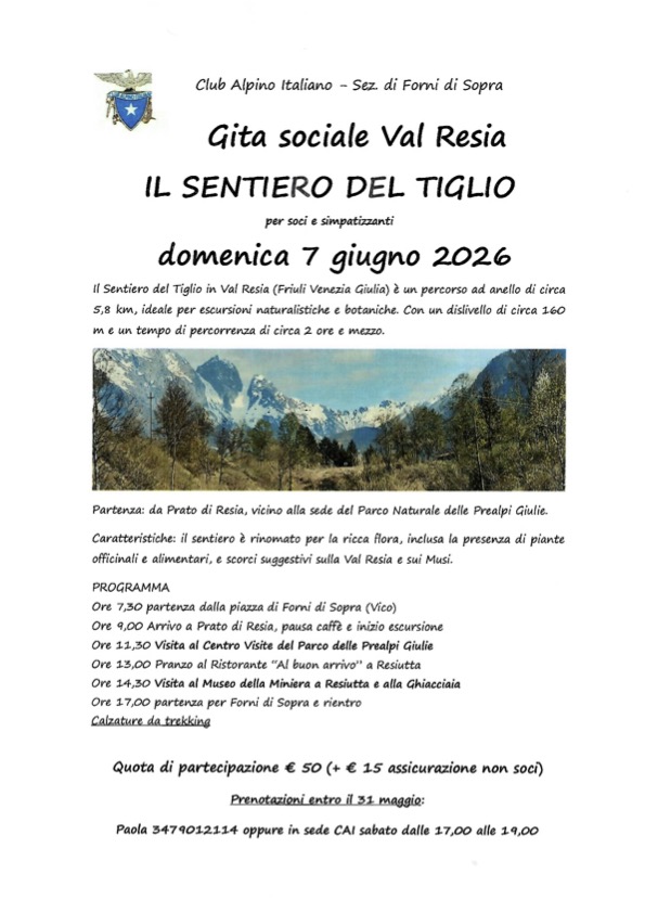 CAI Forni di Sopra 7 giugno
