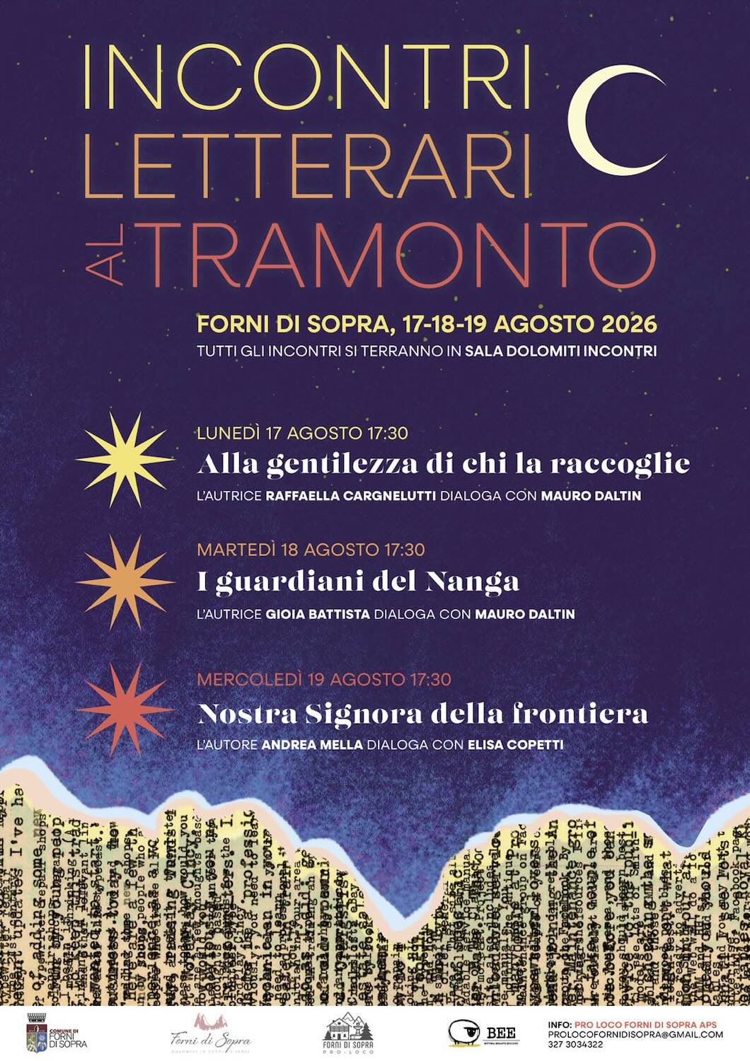 Incontri letterari agosto 2026
