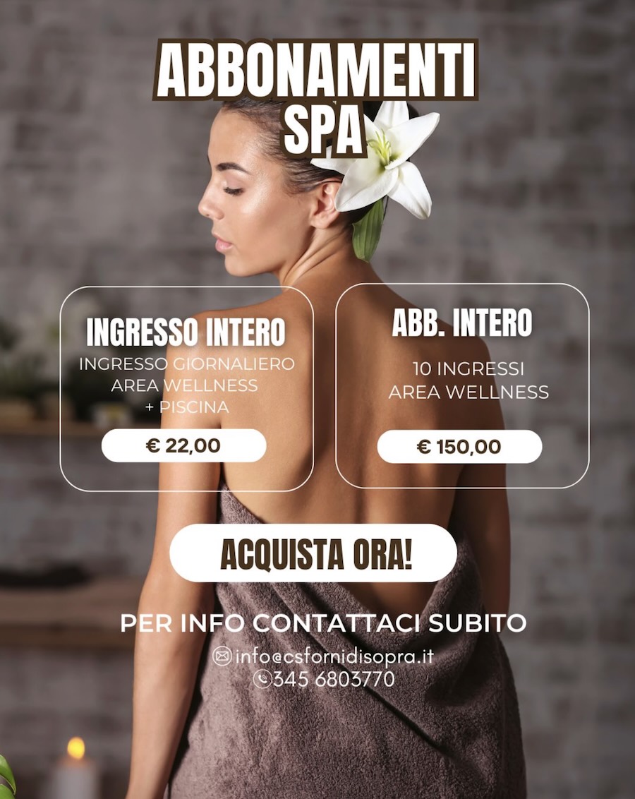 abbonamenti centro benessere forni di sopra
