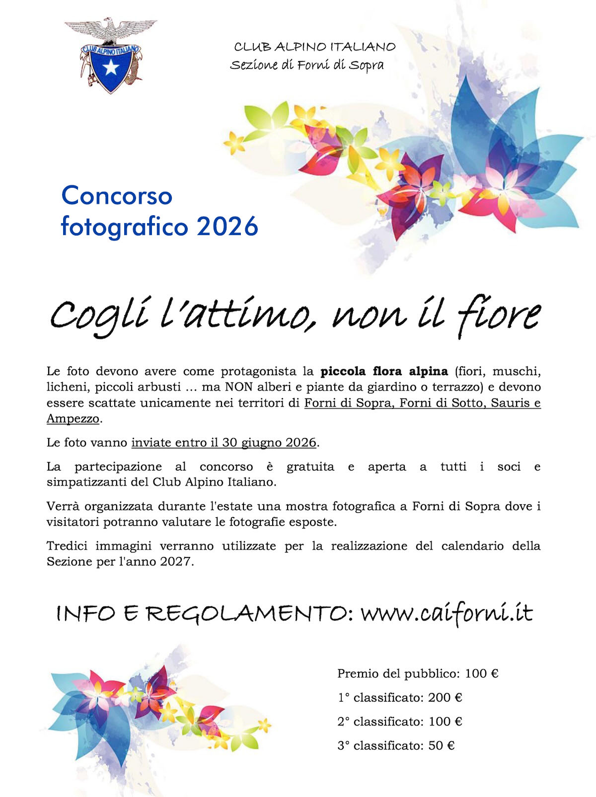 concorso fothrafico cai 2026
