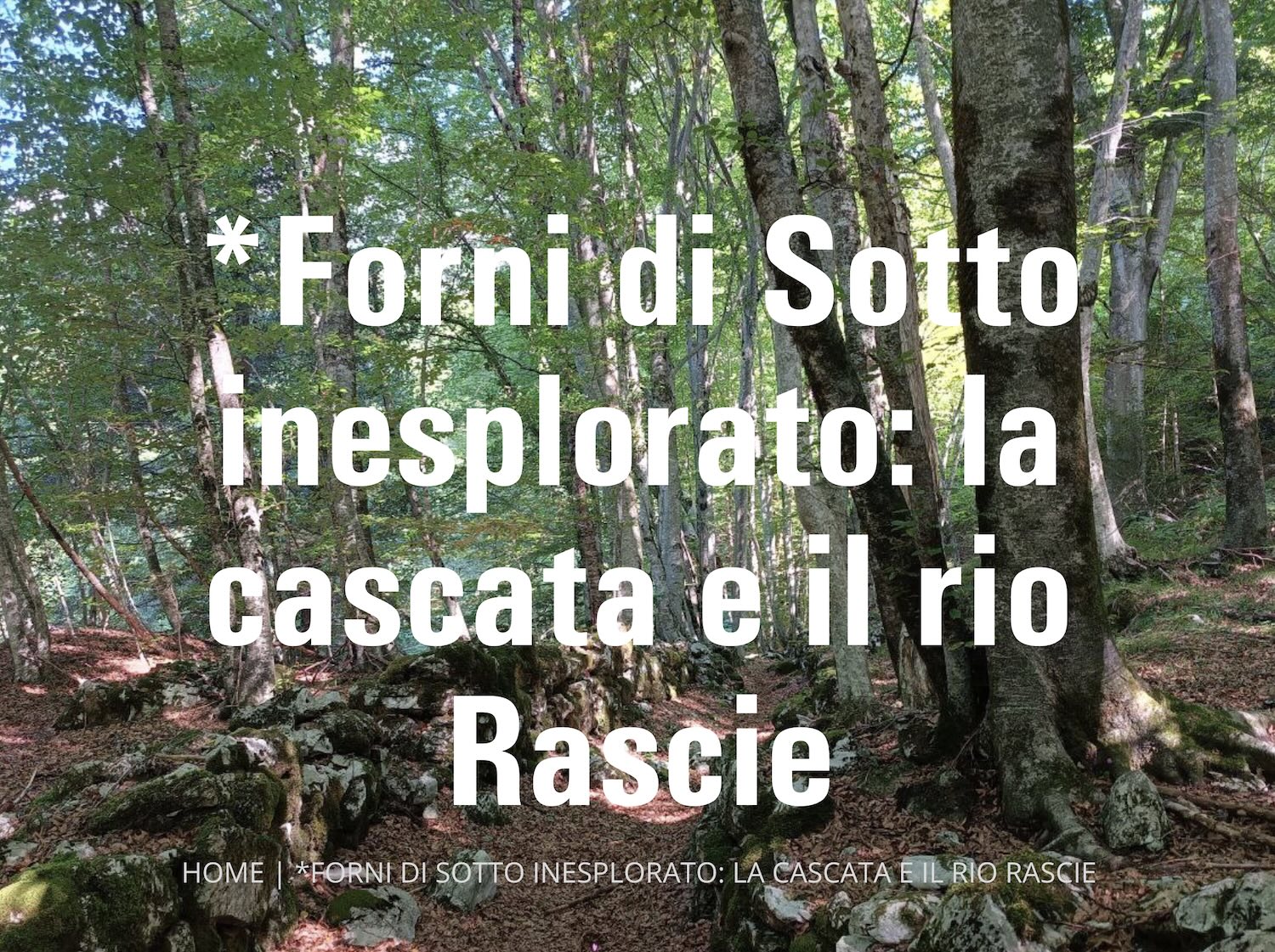 forni di sotto escursione cascata