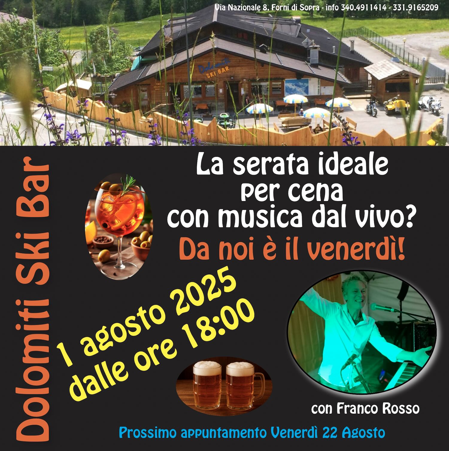 musica dal vivo skibar 2025