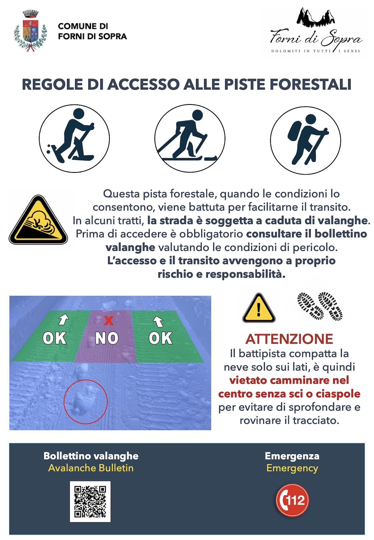 piste forestali regolamento di accesso invernale