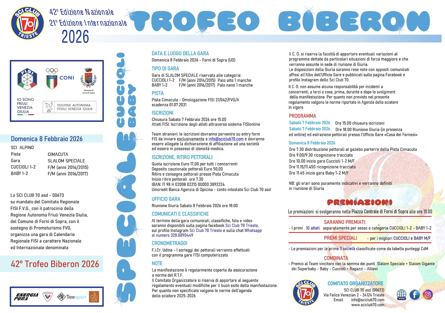 trofeo biberon 2026 speciale baby cuccioli